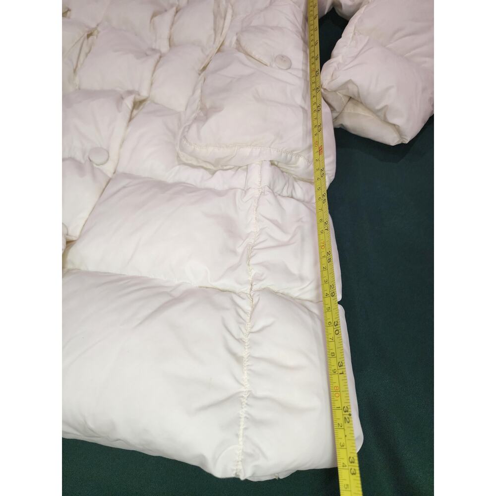 Max & Co Max Mara Womens Long Goose Down Puffer Coat Ivory Shawl Collar Sz 6 - Picture 11 of 14